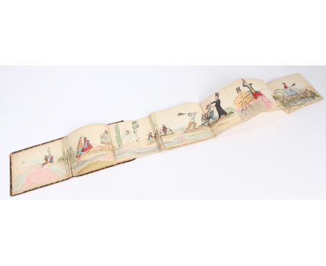 Catherine Webber, Geology Familiarly Illustrated by C.M.W. 1859, with a folding continuous strip hand coloured lithograph pan