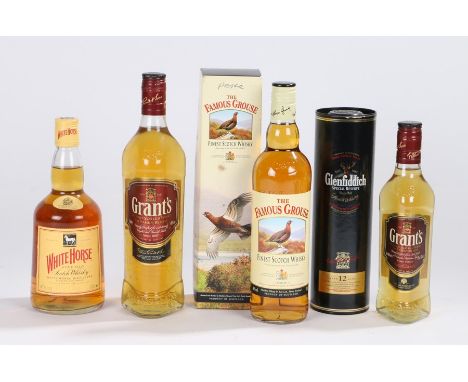 Whisky, to include White Horse fine old Scotch Whisky, 40% 70CL, Grant's Scotch Whisky, 40% 70cl and 35cl, together with Glen