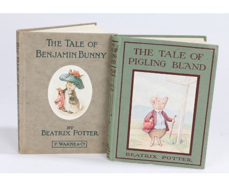 Beatrix Potter, The Tale of Benjamin Bunny, First edition 1904, together with The Tale of Pigling Bland, 1913, (2)