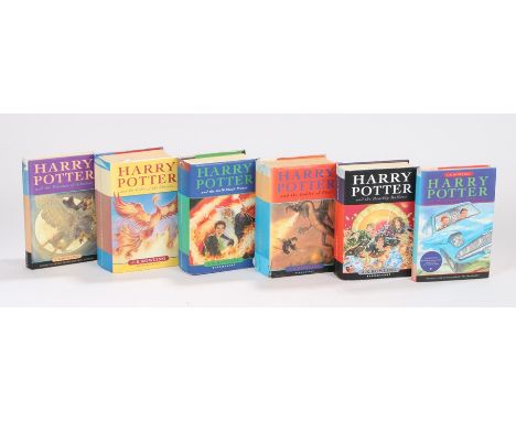 J.K Rowling, a collection of Harry Potter first editions, to include The Goblet of Fire, 2000, The Half Blood Prince, 2005, T