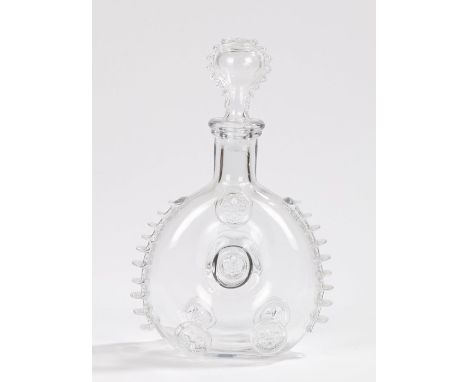 Remy Martin glass decanter, made by Baccarat, with stopper