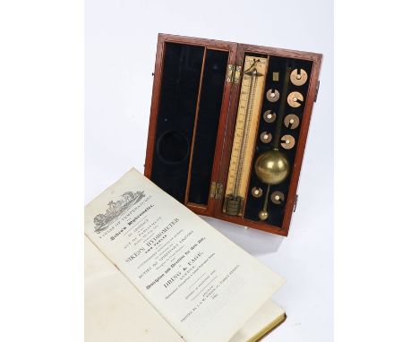 Sikes Hydrometer housed in mahogany fitted case "Dring &amp; Page 19 &amp; 20 Tooley Street", makers to the revenue of the Un
