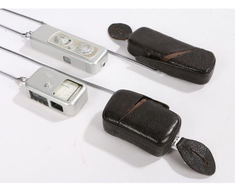 Minox "spy" camera, together with a Minox light meter, (2)