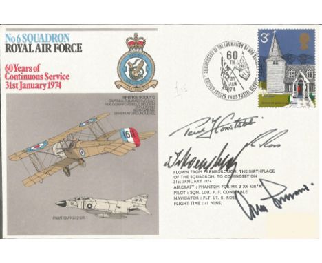 Adolf Galland signed No6 Squadron RAF signed 60 Years of Continuous Service 31st January 1974 FDC. Flown in Phantom FGR Mk2 f