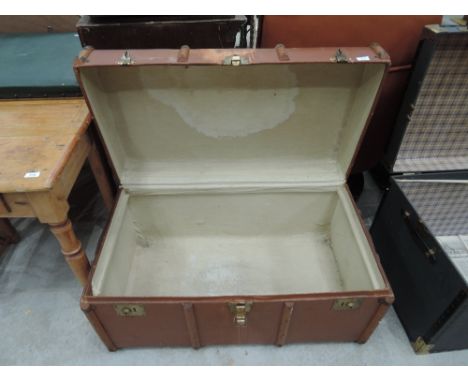 A vintage travel trunk
