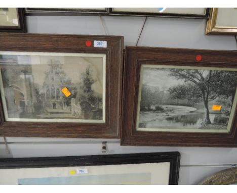 Two framed photographic prints