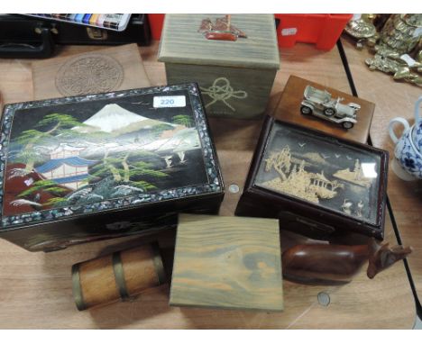 A selection of trinket boxes