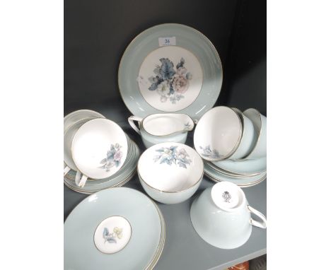 A Royal Worcester Woodlands part tea service