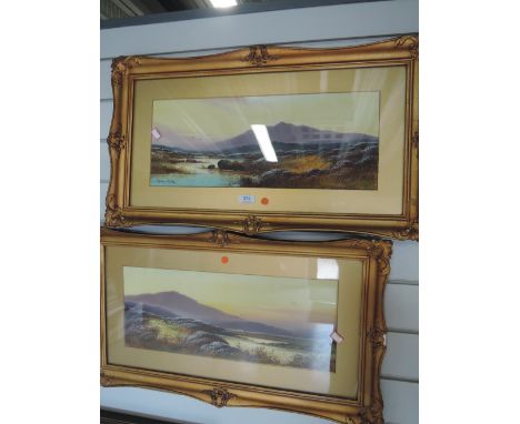 Two framed Austyn Wyllie prints highland landscapes