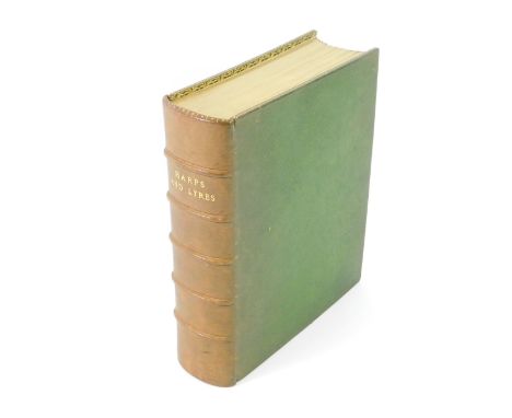B Jabez Francis. The History And Development Of Oriental And European Harps and Lyres, manuscript with ink drawings, gilt too
