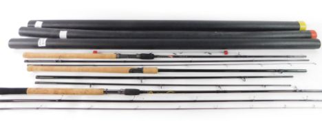 A Shimano Nexave Barbel Power three piece carbon fibre fishing rod