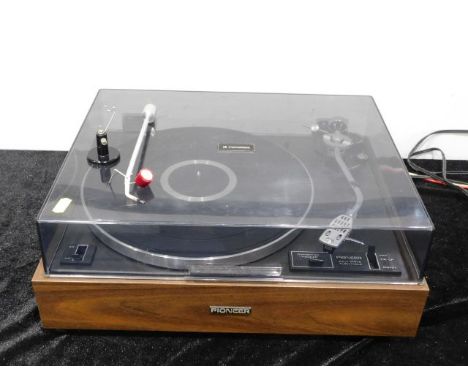 A vintage Pioneer PL-120 record deck turntable