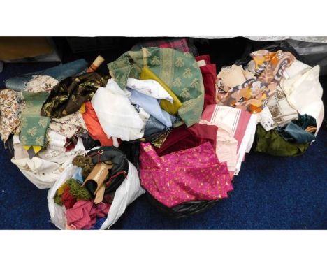 A quantity of decorative material &amp; other textiles