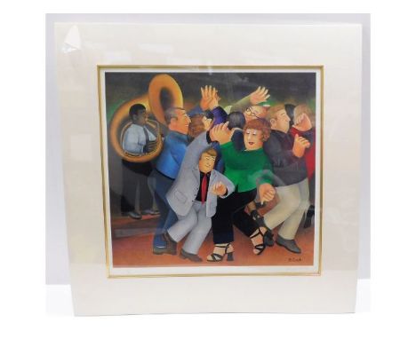 Beryl Cook Lithographic Print - Jiving to Jazz - Signed, mounted, 325/650, 27.25in x 27.25in inc mount