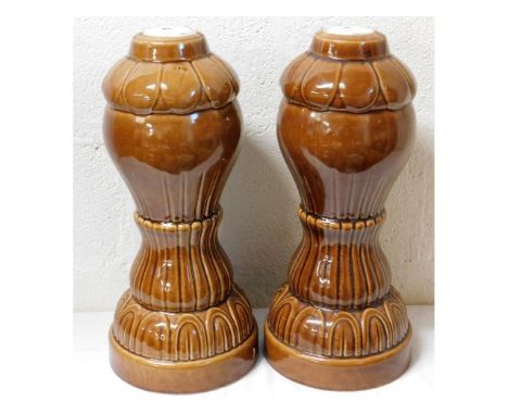A pair of large ceramic lamp bases 18in tall