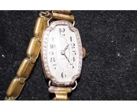 Vintage 9 ct gold cased cocktail watch 
