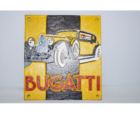 Cast iron Bugatti sign