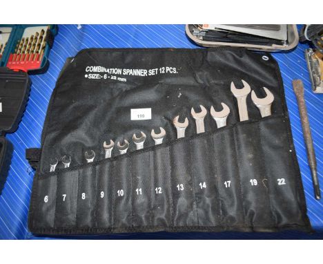 Combination 12-piece spanner set sizes 6-22mm