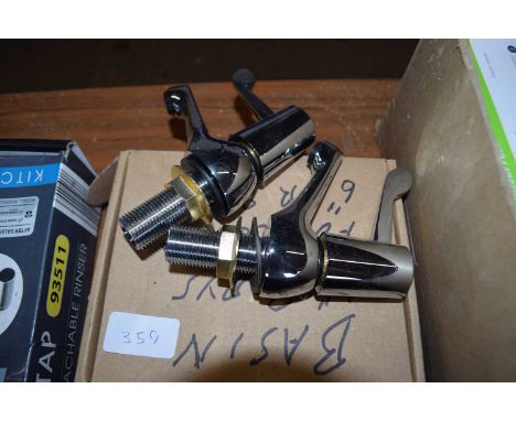 Pair of basin lever taps