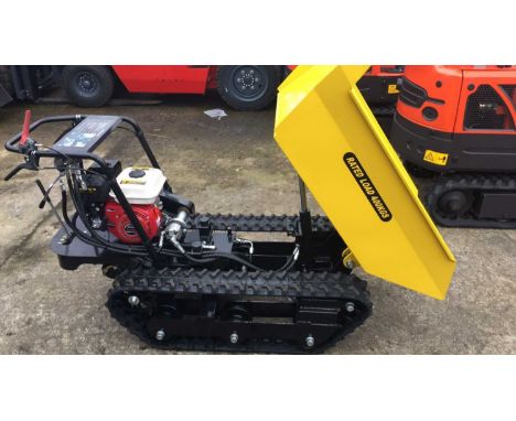 Tracked straight tip mini dumper 400kg payload, petrol engine. VAT on Hammer price. (Please note Lot is not on site at keys. 