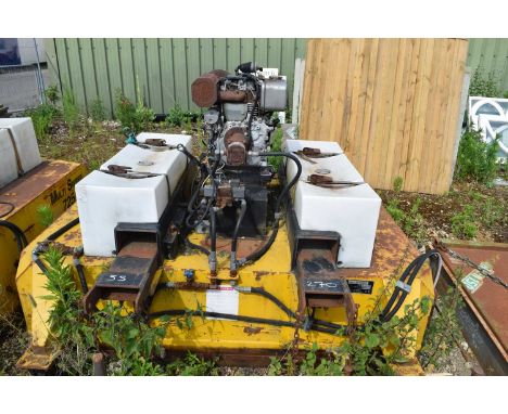 Teleporter sweeper attachment with a Kabuta diesel engine