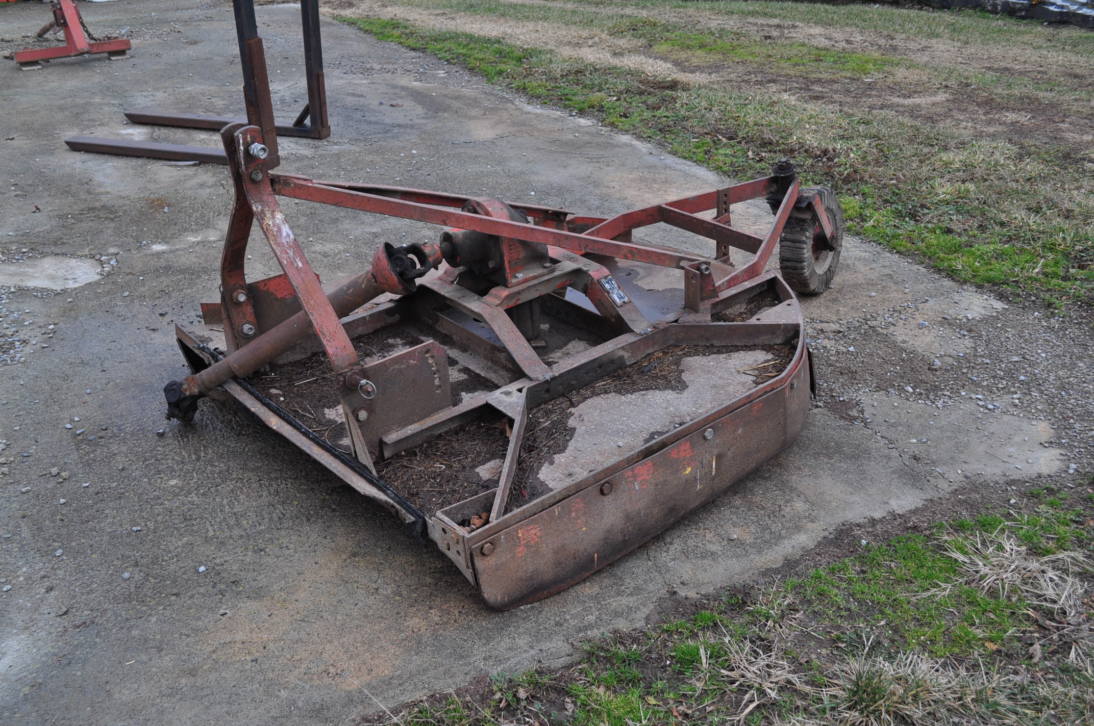 5' Brush Hog model 305 rotary cutter, 3 point, solid tail wheel, 540