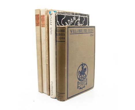 Curwen Press. Collection comprising: Adam 300, 1966, pictorial cloth covers and dust-jacket by Jean Cocteau; Willobie His Avi