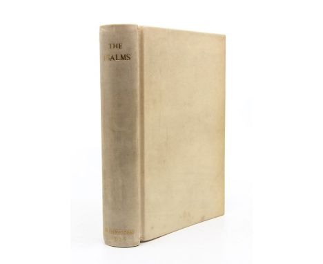 The Book of Psalms, one of only ten copies printed by Ronald Harrington Hutson, Lincoln, 1932. Octavo, full vellum lettered i