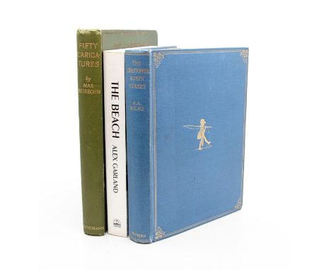 Milne, A. A. The Christopher Robin Verses, first edition, London: Methuen, 1932. Octavo, publisher's gilt blue cloth, 12 colo