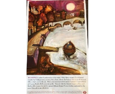 Graham Clarke, London Transport poster for Richmond, signed by the artist, Kent: Johnson Riddle &amp; Co. Ltd., 1972, 101.5cm