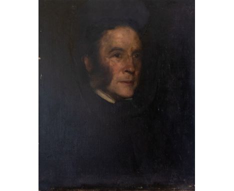 British School, mid 19th Century, portrait of a gentleman, bust length, in a dark coat, 61 by 51cm, unframed&nbsp;