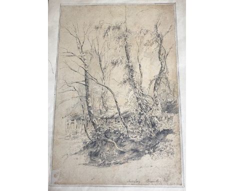 Lady Farnborough, Amelia Long (British, 1762-1837), Bromley Hill, titled and signed l.r., pencil, 37 by 24cm, unframed, toget