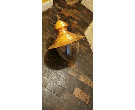 Lighting Interest. Large decorative ships light in polished copper. Provenance, From the estate of Jessye Norman