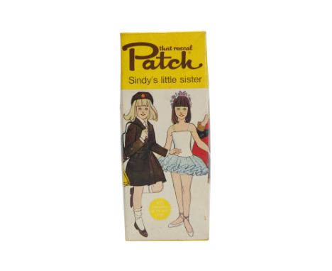 A Pedigree 'Patch' (Sindy's little sister) doll - brunette, apparently little used, with stand, band and leaflets, boxed.