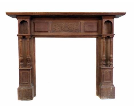 Mahogany fireplace surround No condition reports for this sale.