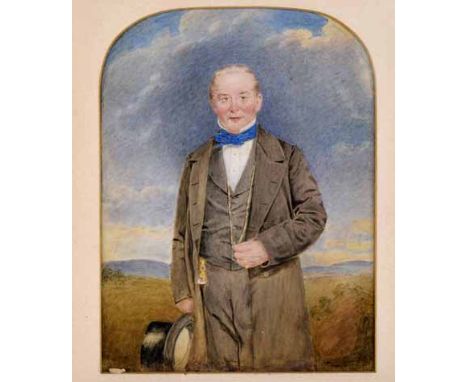 English School, 19th century,  Portrait of a gentleman, unsigned, watercolour, 20.5 x 15.5cm.; 8 x 6in.    Condition Report: 