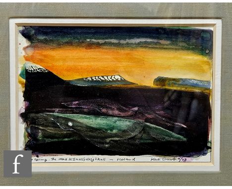 Keith Grant (Born 1930) - 'Dull Spring - The Road to&nbsp;Snaefellsjokull, Iceland', mixed media on paper, signed and dated 7