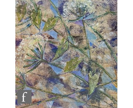 Roslyn Zalin (Contemporary) - 'By the River', mixed media, signed, framed, 41cm x 38cm, frame size 59cm x 57.5cm.