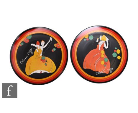 The Bradford Exchange 'Age of Jazz' limited edition plates from the original design by Clarice Cliff, 'High Society' no. 330/