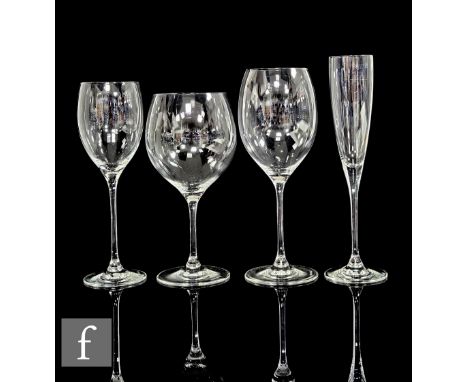 A group of Villeroy and Boch Maxima pattern glassware, including set of six bordeaux wine glasses, six burgundy glasses, six 