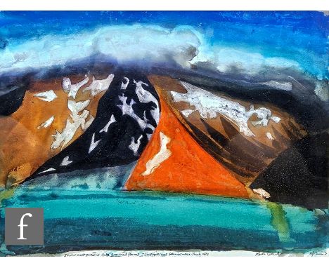 Keith Grant (Born 1930) - 'Snow Melt Patterns Like Animal Forms', mixed media on paper, signed, inscribed in the margin, date