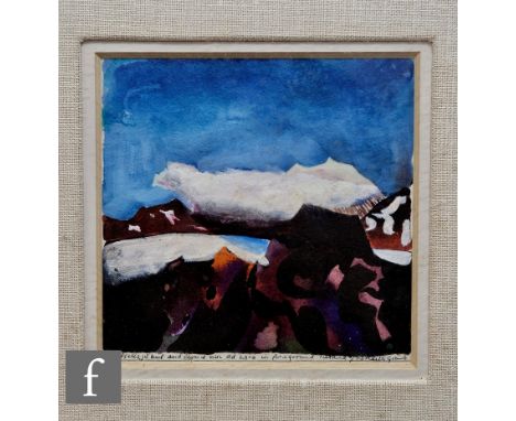 Keith Grant (Born 1930) - 'Snaefellsjokull and Cloud with Old Lava in Foreground', mixed media on paper, signed and dated '73