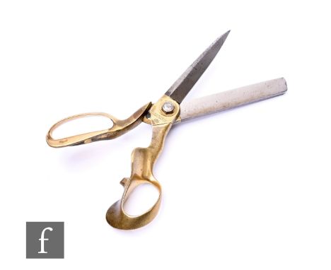 A pair of early 20th Century brass handled tailor's scissors by Wilkinson &amp; Son makers Sheffield.