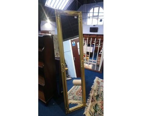 Gilt cheval mirror