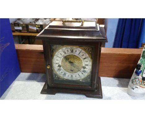 Mahogany cased mantle clock