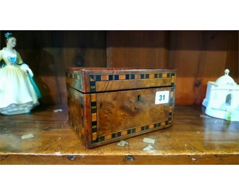 Walnut tea caddy