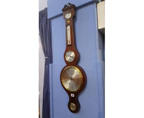 Reproduction mahogany banjo barometer