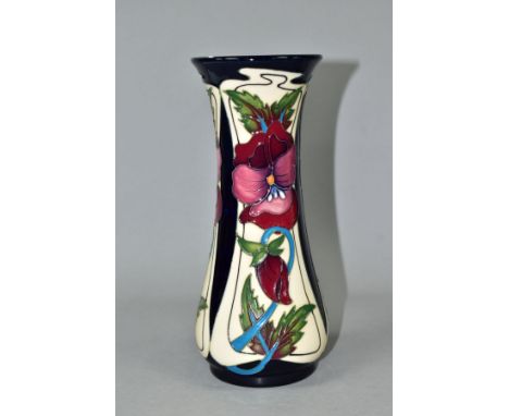 A LIMITED EDTION MOORCROFT POTTERY VASE, Glory and Dreams pattern by Rachel Bishop no 70/100, impressed backstamp, signed R B