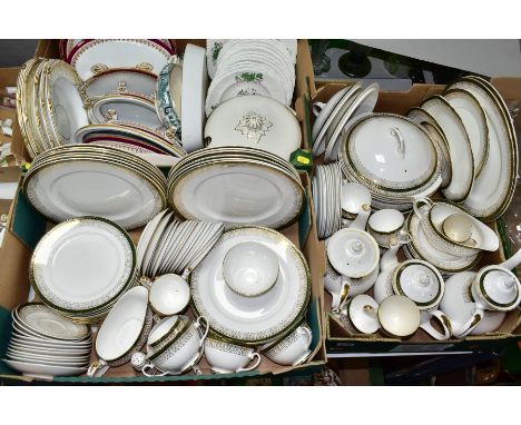 THREE BOXES OF PART DINNER SETS TO INCLUDE ROYAL GRAFTON 'MAJESTIC', to include twenty-two dinner plates, eleven starter plat