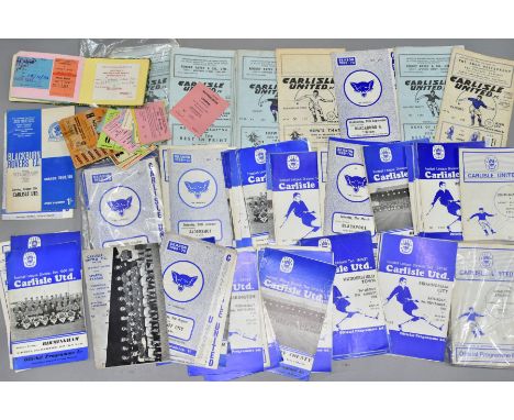 FOOTBALL, a collection of approximately 165 CARLISLE UNITED FC football programmes from the 1950s - 1960s together with a lar